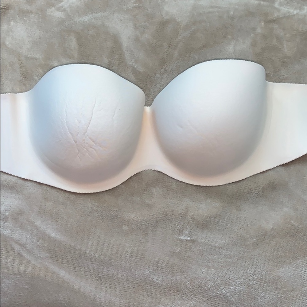 strapless nude CK bra
